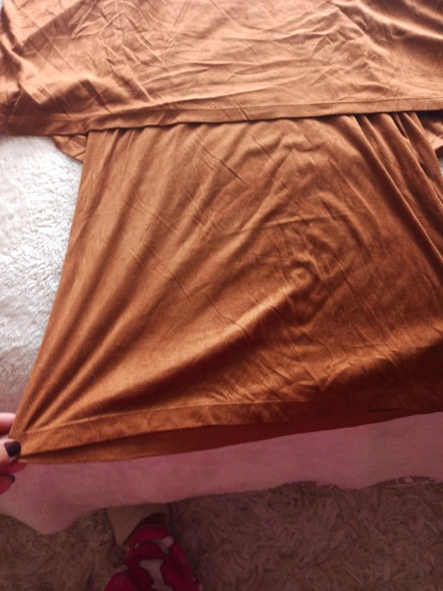 vestido ante marron mini