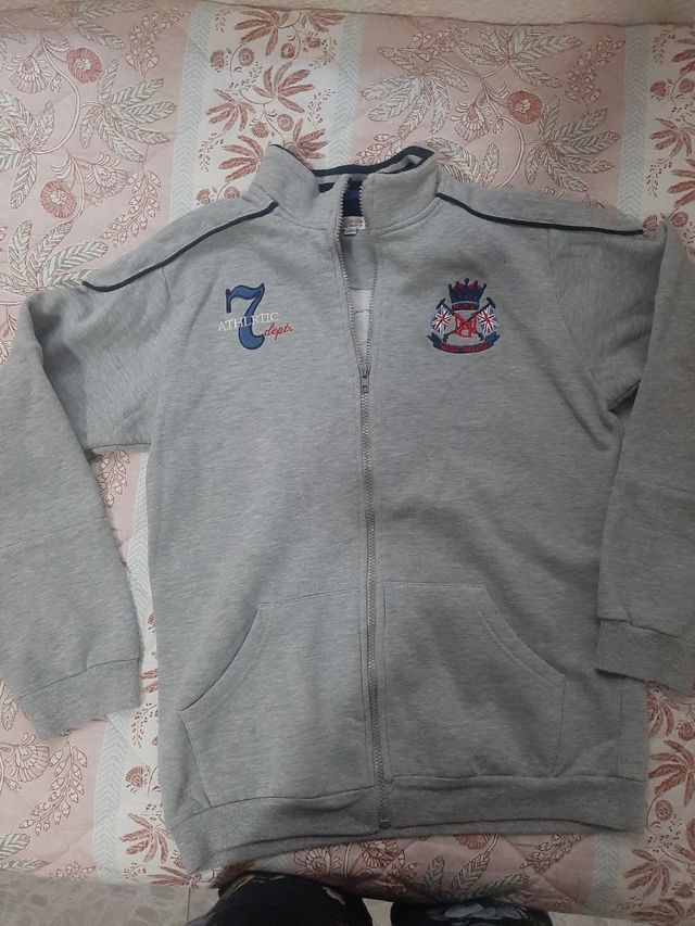 Sudadera gris de cremallera Nelblu