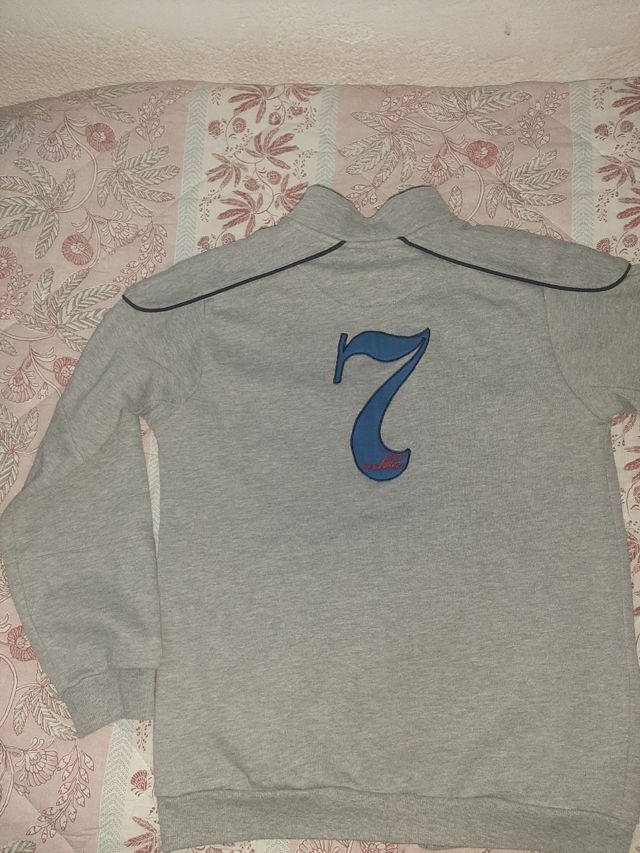 Sudadera gris de cremallera Nelblu