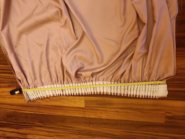 2 cortinas tela rosa brillante