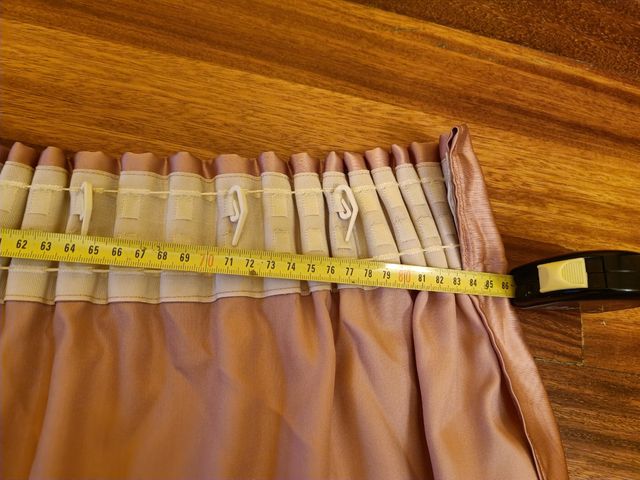 2 cortinas tela rosa brillante