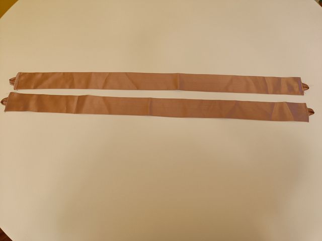 2 cortinas tela rosa brillante