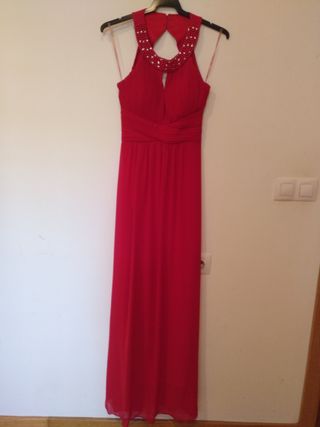 Vestido largo de fiesta rojo
