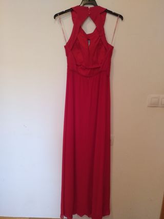 Vestido largo de fiesta rojo