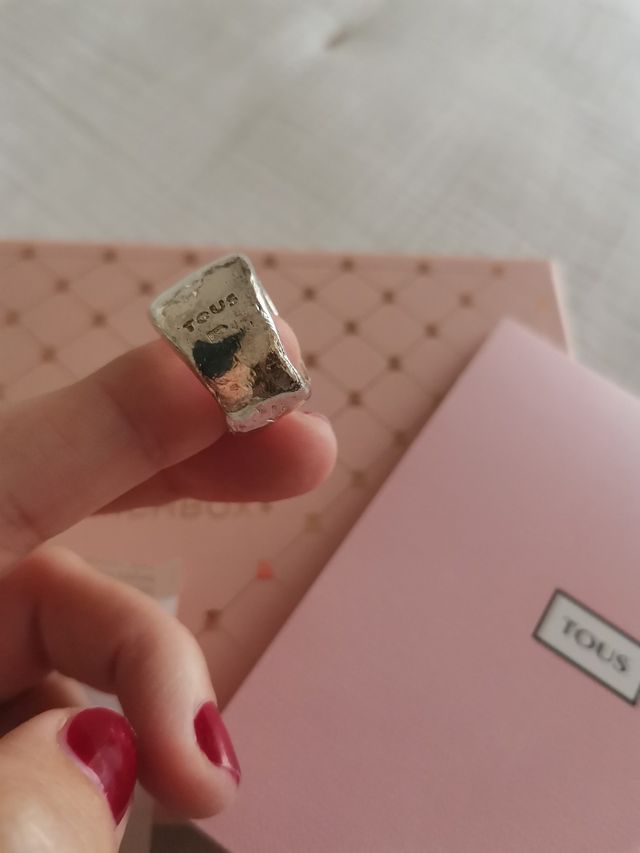 sortija TOUS DUNA PLATA Y PERLA