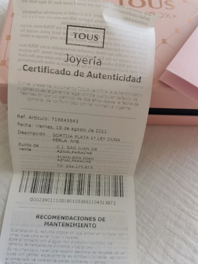 sortija TOUS DUNA PLATA Y PERLA