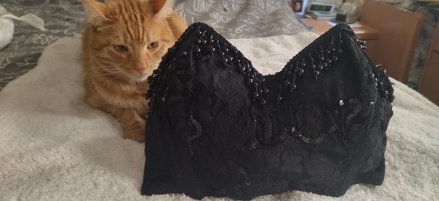 Top Corsé corpiño de fiesta. unico.Vintage.navidad