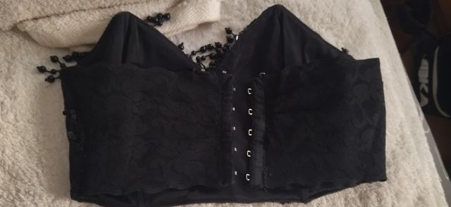 Top Corsé corpiño de fiesta. unico.Vintage.navidad