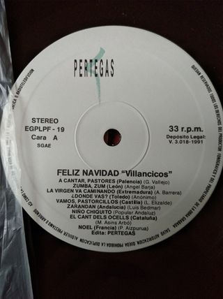 DISCO VINILO VILLANCICOS CORO LANCASTER. PALENCIA