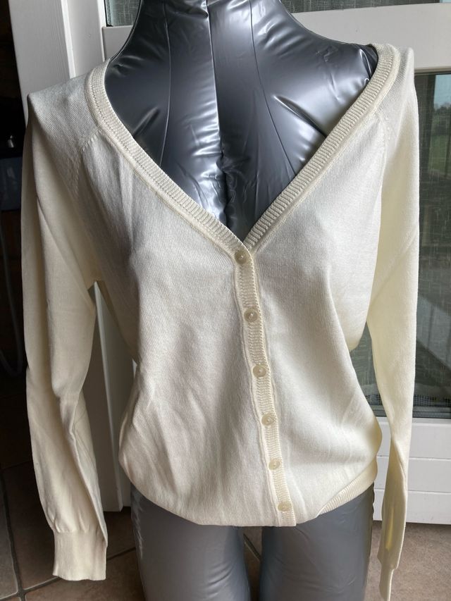 Cardigan bianco taglia L