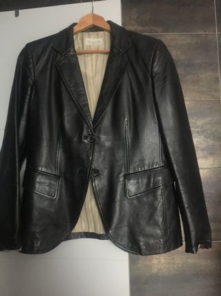 Américana piel Massimo Dutti