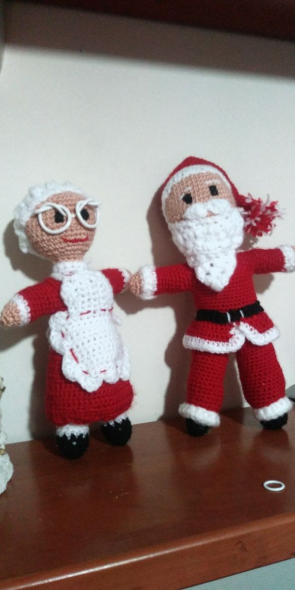 papá y mamá Noel amigurumi