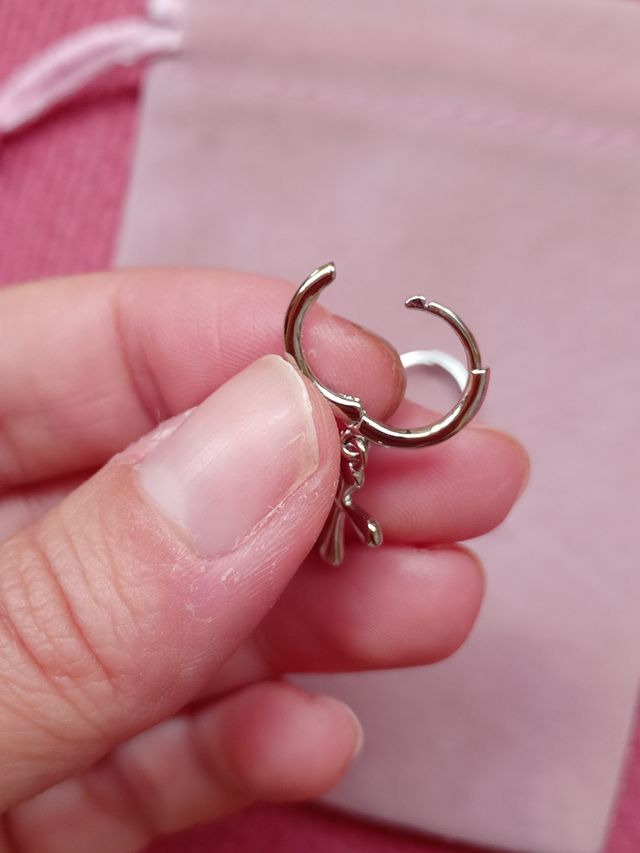 Pendientes Cruz de plata de ley