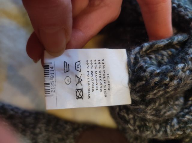 Jersey cuello alto gris. XL. Pilar Prieto