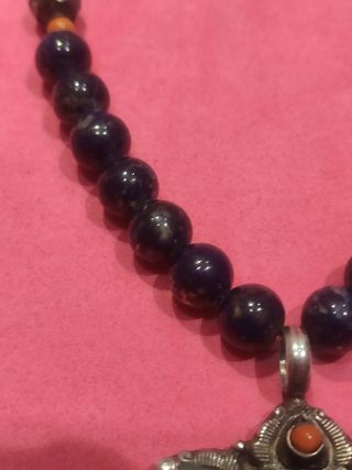 collar con medallón en plata 925 lapislázuli 