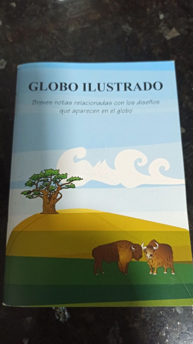 Globo politico ilustrado e iluminado
