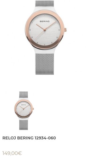  reloj Bering clásic de acero nuevo 