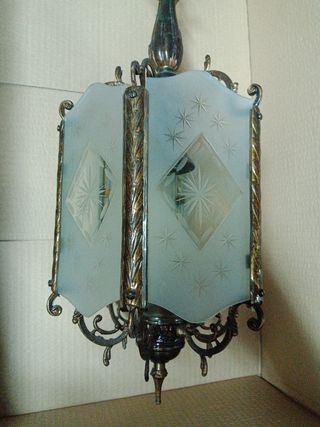lámpara farol antigua