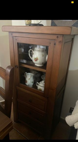 Vetrina vintage per mobili massicci rustici