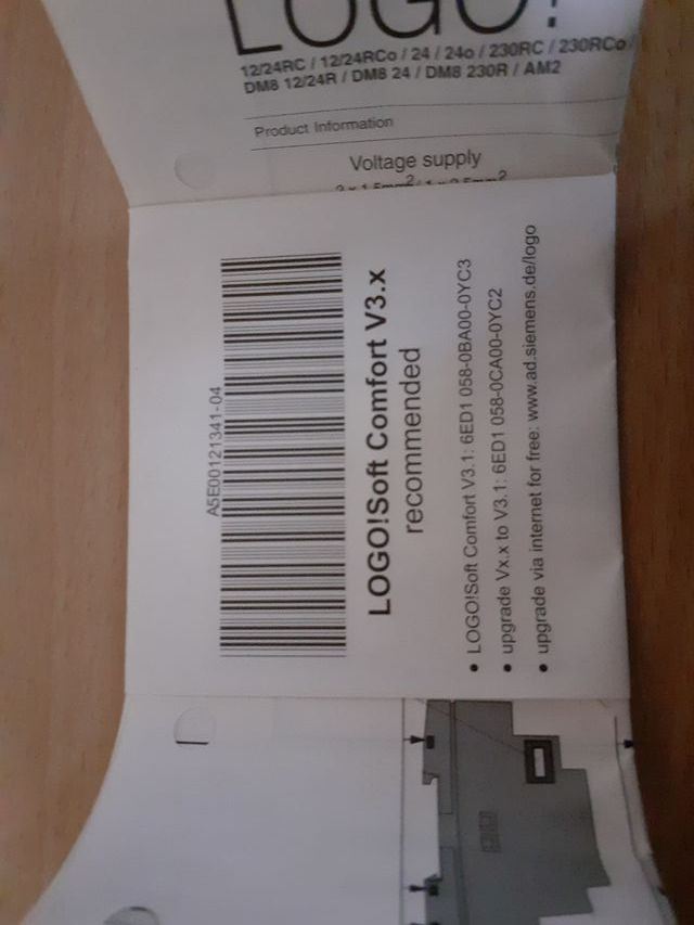 LOGO SIEMENS 230RC 6ED1052-1FB08-0BA3