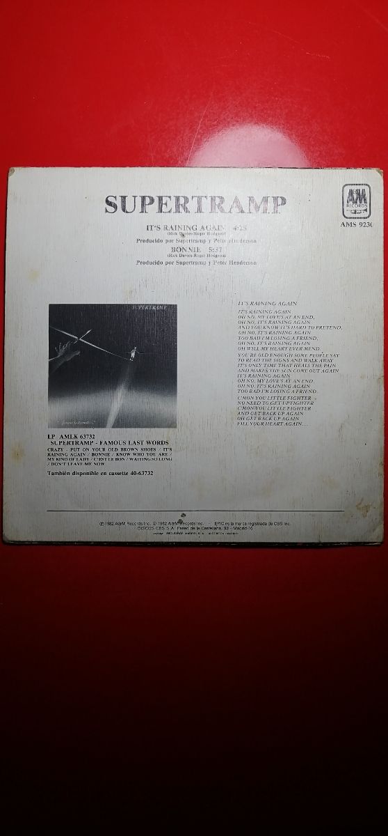 Supertramp single vinilo
