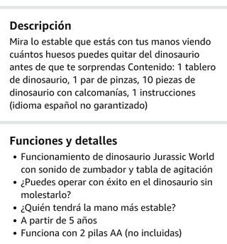 Juego de mesa "DINOSAUR OPERACION" 🦕🎄🎁🎅
