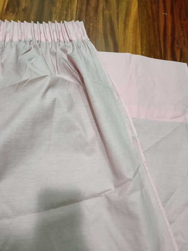 2 cortinas tela rosa