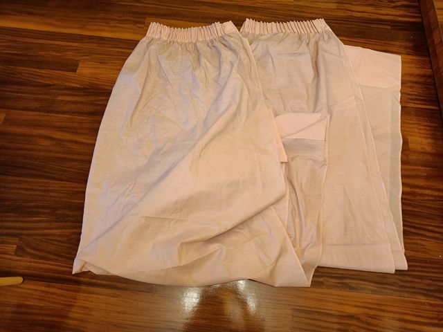 2 cortinas tela rosa