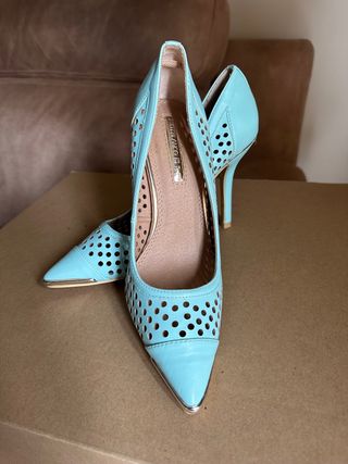 Zapatos SuiteBlanco verde agua. Talla 38