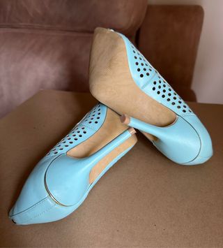 Zapatos SuiteBlanco verde agua. Talla 38