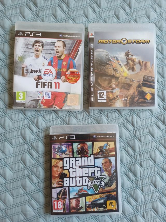 Pack Juegos PS3 Grand Theft Auto V + Fifa 11 + MS