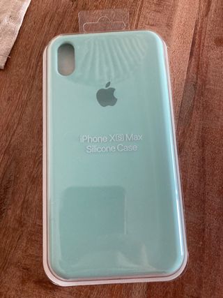 FUNDA PREMIUM DE SILICONA Y MICROFIBRA PARA APPLE IPHONE X / XS AZUL