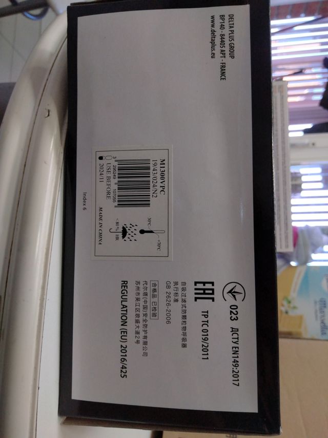 Mascarilla FFP3 DELTAPLUS