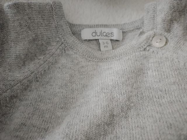 Conjunto bebé gris dulces 3-6 meses