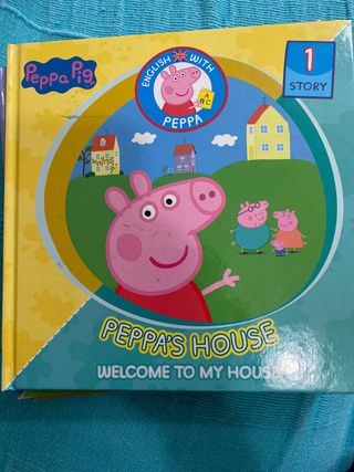 Libros 1-3-4-5-6 Peppa Pig con cd ingles-español