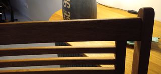 Silla de teca plegable con reposabrazos