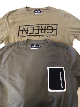 2 camisetas ajustadas slim fit Green Coast