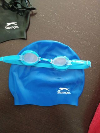 touca + óculos para natação criança dos 6 aos 12 a