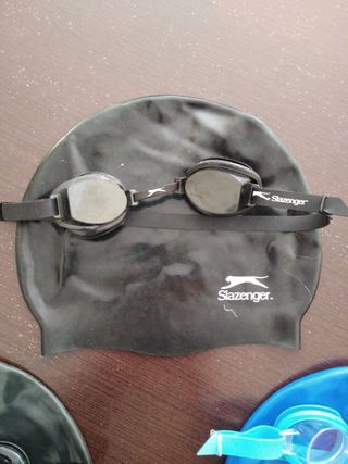 touca + óculos para natação criança dos 6 aos 12 a