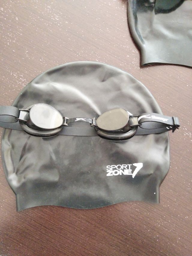 touca + óculos para natação criança dos 6 aos 12 a