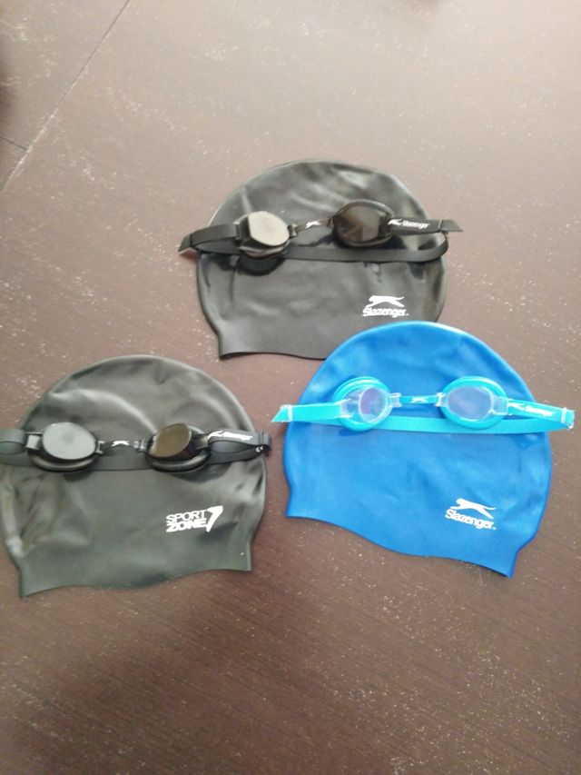 touca + óculos para natação criança dos 6 aos 12 a