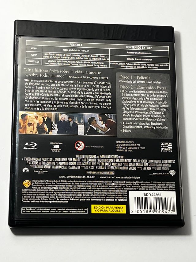 El curioso caso de Benjamin Button - Blu ray