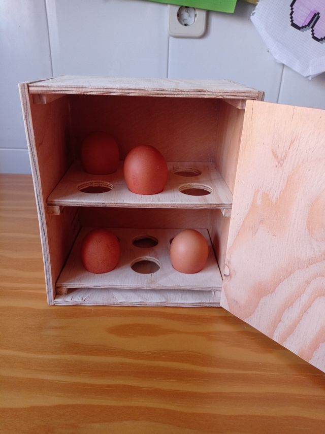 huevera rústica madera 