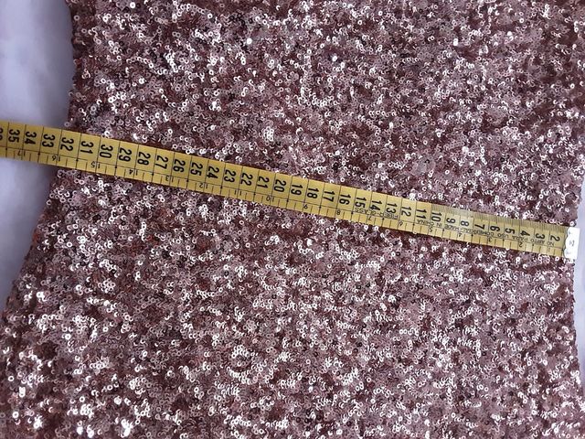 vestido sin mangas lentejuelas dorado S Soky Osoks