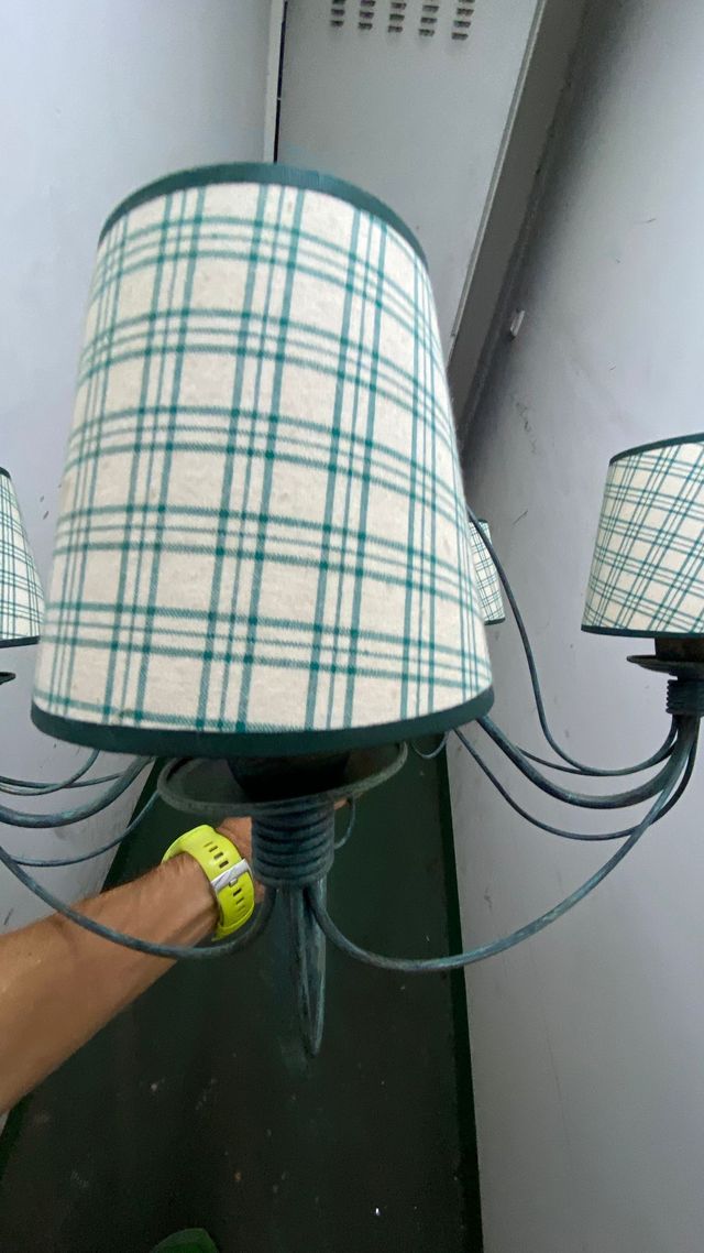 lámpara 5 brazos impecable