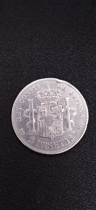 '1879' ▪︎2 pesetas de PLATA