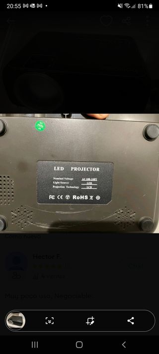 Proyector WIFI BOMAKER GC355 y pantalla ACER