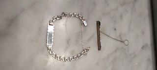 PULSERA Y ALFILER de PLATA 