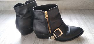 botines de piel 