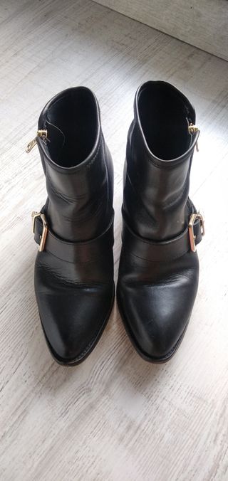 botines de piel 